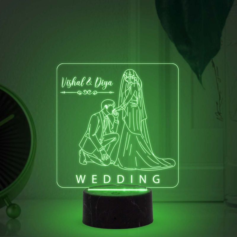 Wedding Night Lamp With Customized Name